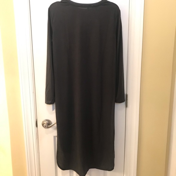 Gray Knee Length Tunic Size L NWOT - Picture 4 of 5